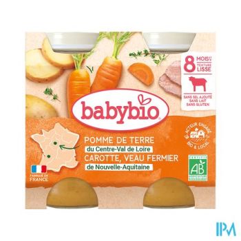 Babybio Bipack Groenten-kalf 2x200g 51051