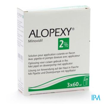 Alopexy 2 % Liquid Fl Plast Pipet 3x60ml