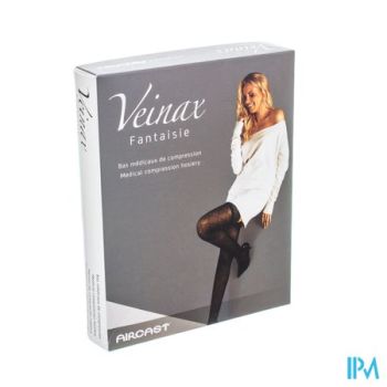 Veinax Panty Kleine Diamant Lang Zwart Maat