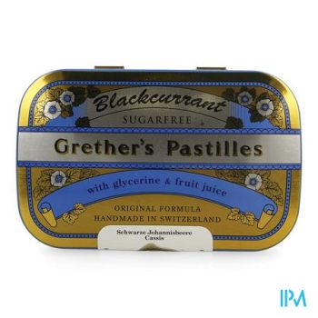 Blackcurrant Grethers Zonder Suiker Past 110g