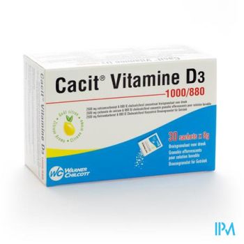 Cacit Vit. D3 1000mg/880ie Bruisgranul. Zakje 30