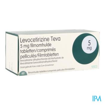 Levocetirizine Teva 5mg Filmomh Tabl 60 X 5mg