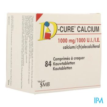 D Cure Calcium 1000mg/1000ui Kauwtabl 84