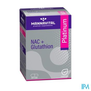 Mannavital Nac Glutathion Platinum V-caps 60