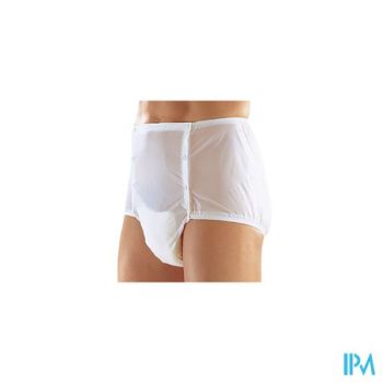 Suprima 1201 Slip Pvc Unisex Met Drukknop Wit T50