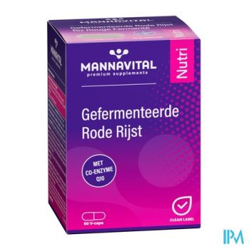 Mannavital Gefermenteerde Rode Rijst V-caps 60