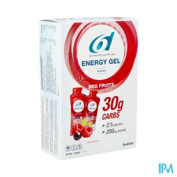 6d Sixd Energy Gel Red Fruits 6x40ml