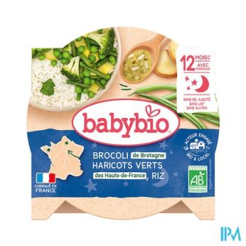 Babybio Slaap Lekker Groene Groent.-rijst 12m 230g