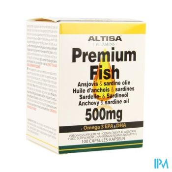 Altisa Ansjovis-sardine Olie 500mg Caps 100