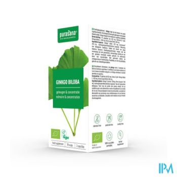 Purasana Vegan Ginkgo Biloba V-caps 70 Be-bio-02