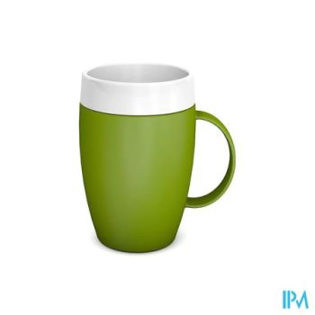 Beker Isol.trecht.1 Handv.thermos.opak Grn/wit 180