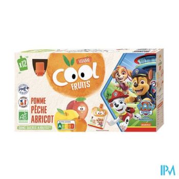 Vitabio Cool Fruits Appel&perzik&abrikoos 12x90g