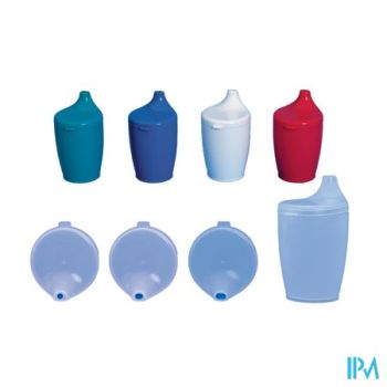 Beker +deksel 12mm -handvat Blauw