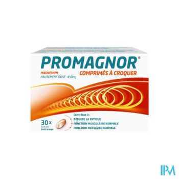 Promagnor Citroen Z/suiker Kauwtabletten 30x450mg
