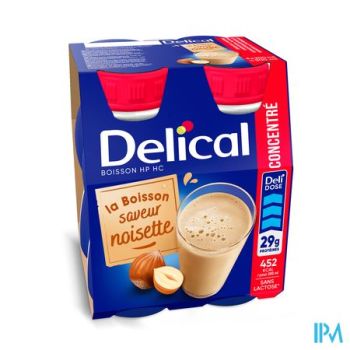 Delical Hp Hc Drank Geconc. Hazelnoot 4x200ml