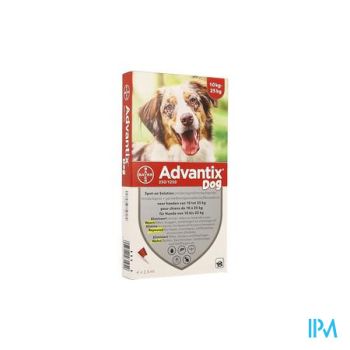 Advantix 250/1250 Honden 10<25kg Fl 4x2,5ml