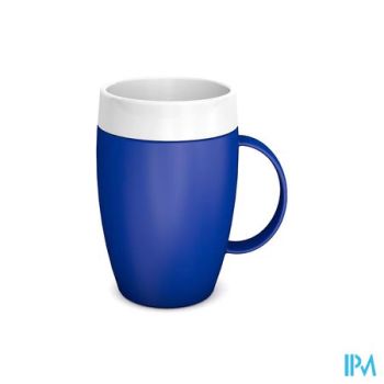 Beker Isol.trecht.1 Handv.thermos. Opak Blw/wit180